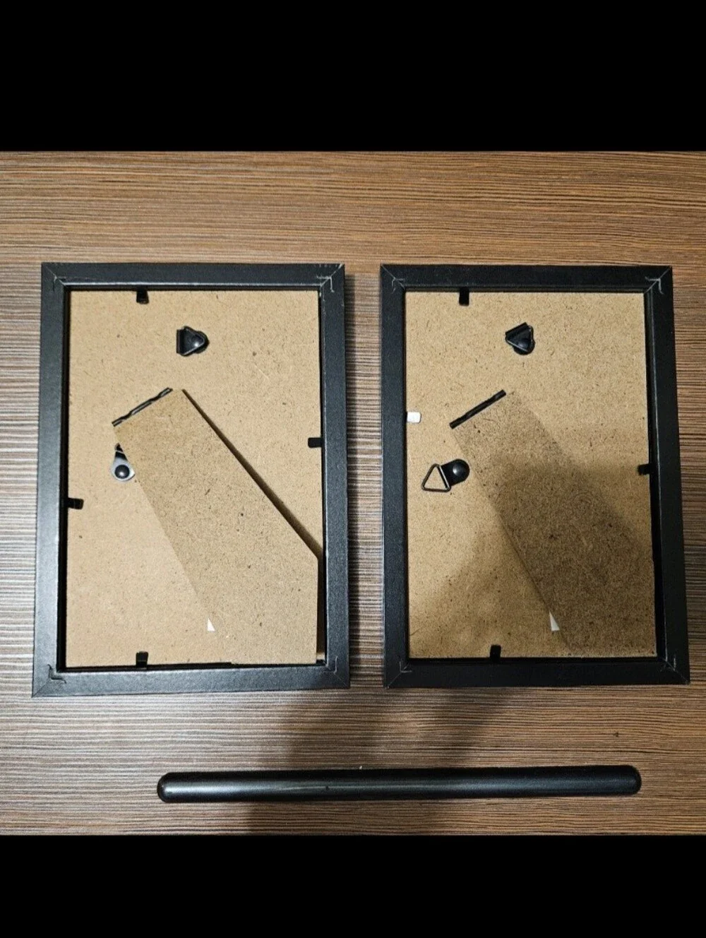 Set Of 2 Black Picture Frames with Rhinestone Border